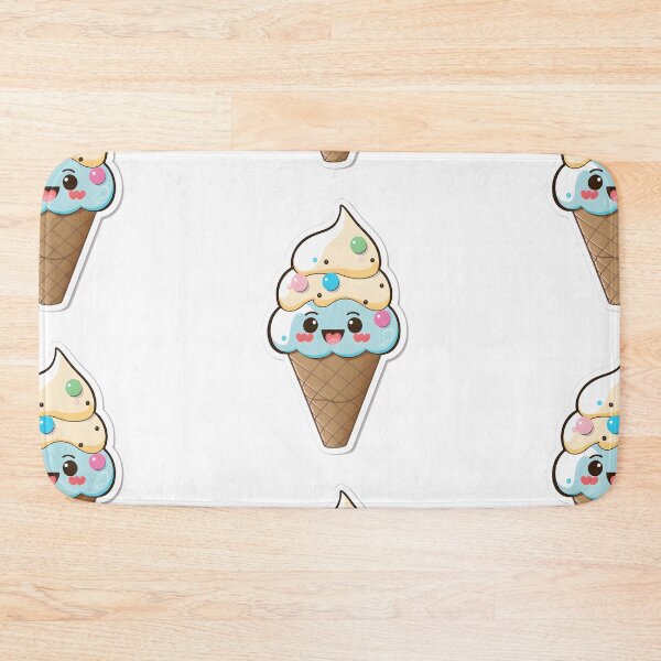 Item preview, Happy Cone - Kawaii Emoji Sticker Art Kawaii Art, Laptop Sticker, Water Bottle Sticker, Kawaii Stickers designed and sold by zookawaii.