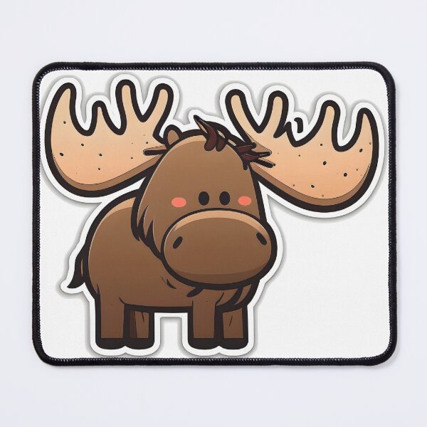 Item preview, Mickey Moose - Kawaii Emoji Sticker Art Kawaii Art, Laptop Sticker, Water Bottle Sticker, Kawaii Stickers designed and sold by zookawaii.