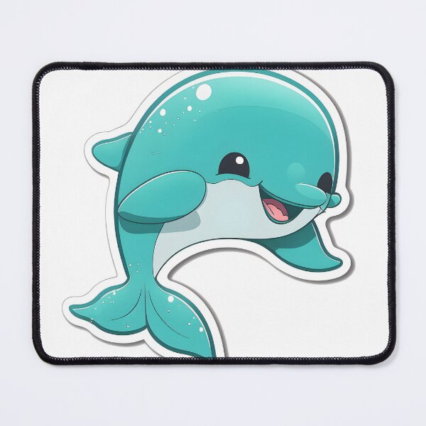 Item preview, Lila the Dolphin - Kawaii Emoji Sticker Art, Kawaii Art, Laptop Sticker, Water Bottle Sticker, Kawaii Stickers designed and sold by zookawaii.