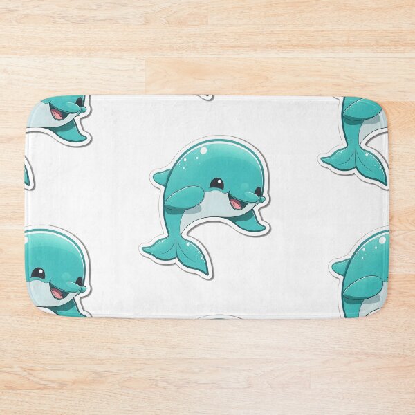 Item preview,  Lila the Dolphin - Kawaii Emoji Sticker Art, Kawaii Art, Laptop Sticker, Water Bottle Sticker, Kawaii Stickers designed and sold by zookawaii.