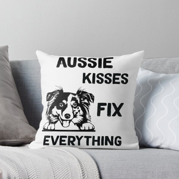 Item preview, Aussie kisses fix everything dad Australian shepherd designed and sold by WaterDavenport.
