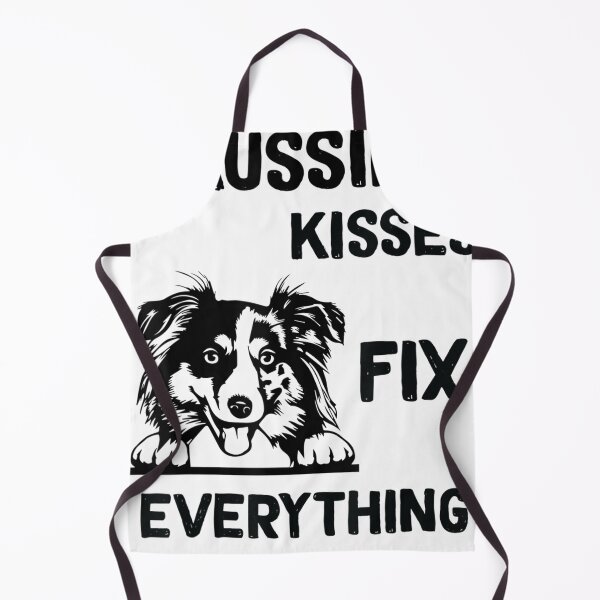 Item preview, Aussie kisses fix everything dad Australian shepherd designed and sold by WaterDavenport.