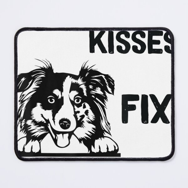 Item preview, Aussie kisses fix everything dad Australian shepherd designed and sold by WaterDavenport.