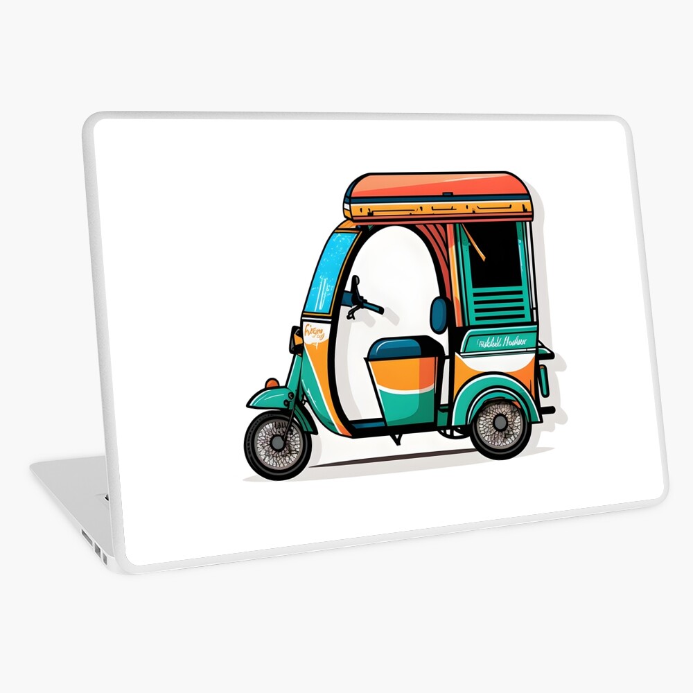 Indian Auto Rickshaw Sketch Digital Art by Danaan Andrew - Pixels