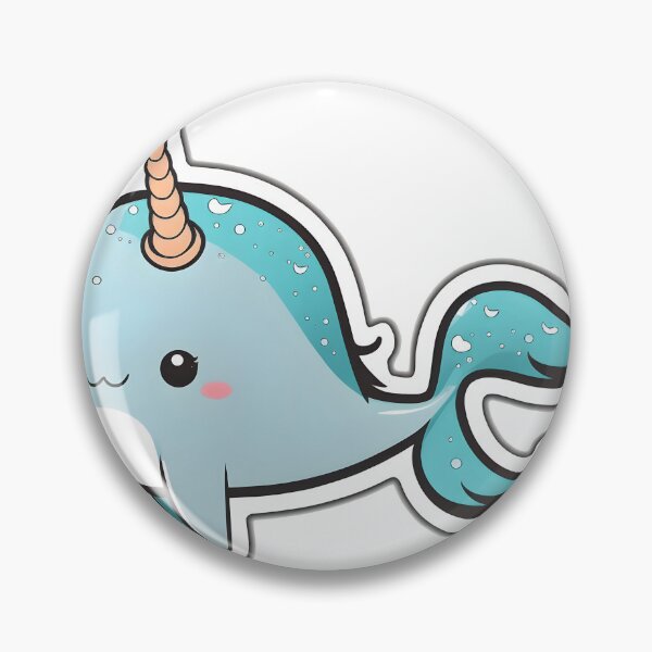 Item preview, Naomi the Narwhal - Kawaii Emoji Sticker Art, Kawaii Art, Laptop Sticker, Water Bottle Sticker, Kawaii Stickers designed and sold by zookawaii.