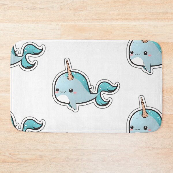 Item preview, Naomi the Narwhal - Kawaii Emoji Sticker Art, Kawaii Art, Laptop Sticker, Water Bottle Sticker, Kawaii Stickers designed and sold by zookawaii.