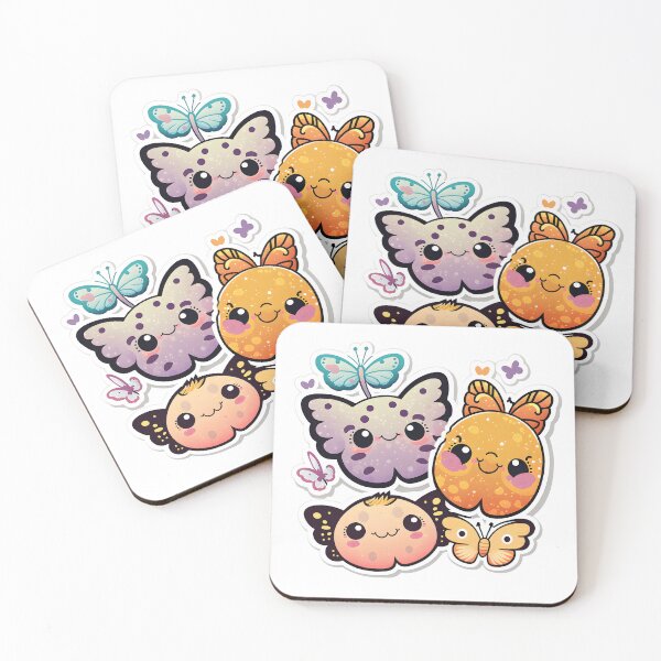 Item preview, Boho Butterflies - Kawaii Emoji Sticker Art designed and sold by zookawaii.