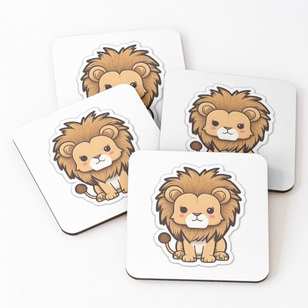 Artikelvorschau, Dandy Lion - Kawaii Emoji Aufkleber Art entworfen und verkauft von zookawaii.