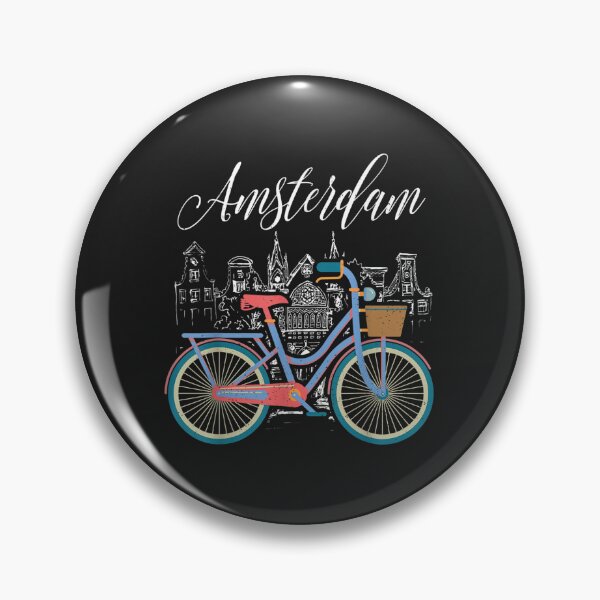 Item preview, Love Cycling Luv Amsterdam Retro Bike Gift Design Idea designed and sold by Thankyoufor53.