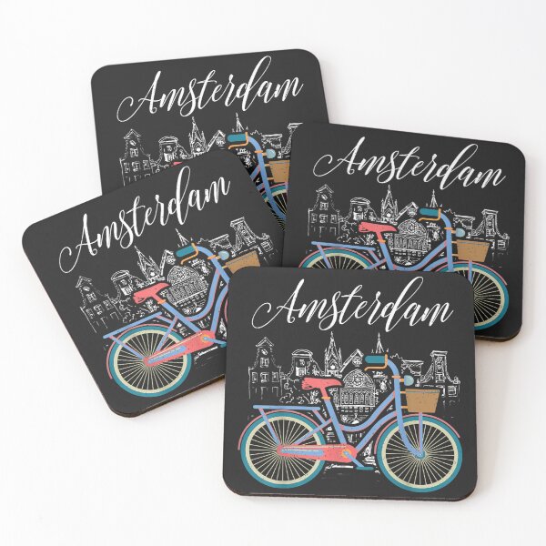 Item preview, Love Cycling Luv Amsterdam Retro Bike Gift Design Idea designed and sold by Thankyoufor53.