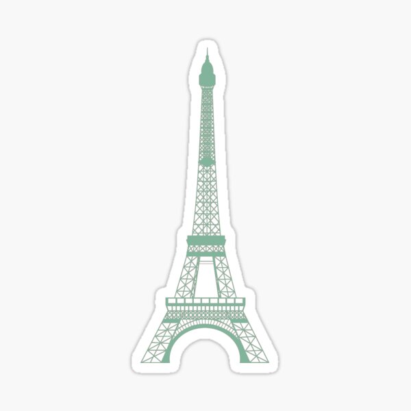 Item preview, The Eiffel Tower Blueprint Green designed and sold by BeachBumFamily.