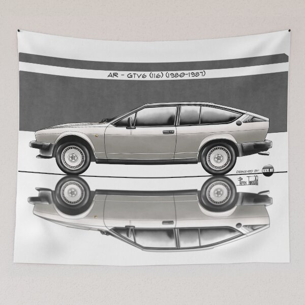 Item preview, Azaziel Original Series - Drawing of AR - GTV6 (116) in Grigio Chiaro Metallizzato designed and sold by Azaziel.