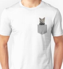 Camiseta ajustada Fluffy British Shorthair Cat In Pocket