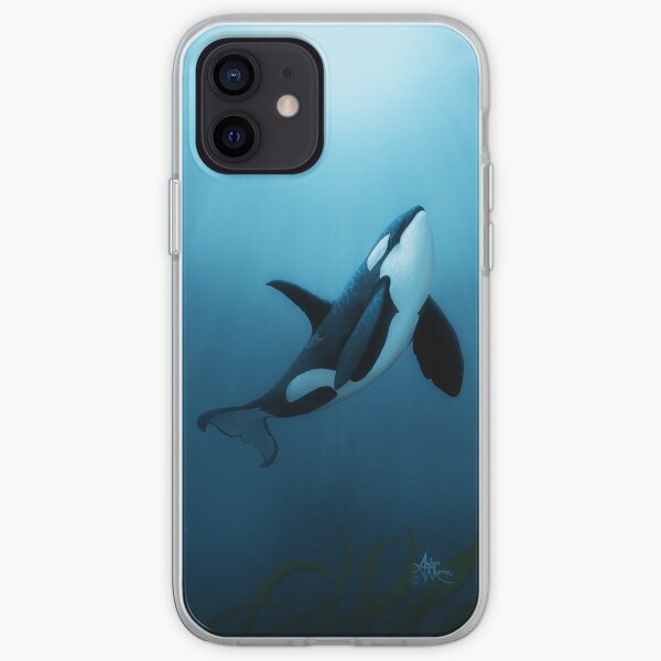 "The Dreamer" by Amber Marine ~ (Copyright 2015) orca art / killer whale digital painting iPhone Soft Case
