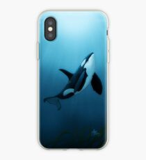 "The Dreamer" by Amber Marine ~ (Copyright 2015) orca art / killer whale digital painting iPhone Case