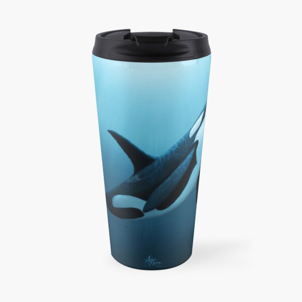 "The Dreamer" by Amber Marine ~ (Copyright 2015) orca art / killer whale digital painting Travel Mug