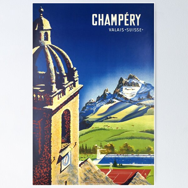 Item preview, Champéry, Valais ,Suisse,Travel Poster designed and sold by BokeeLee.