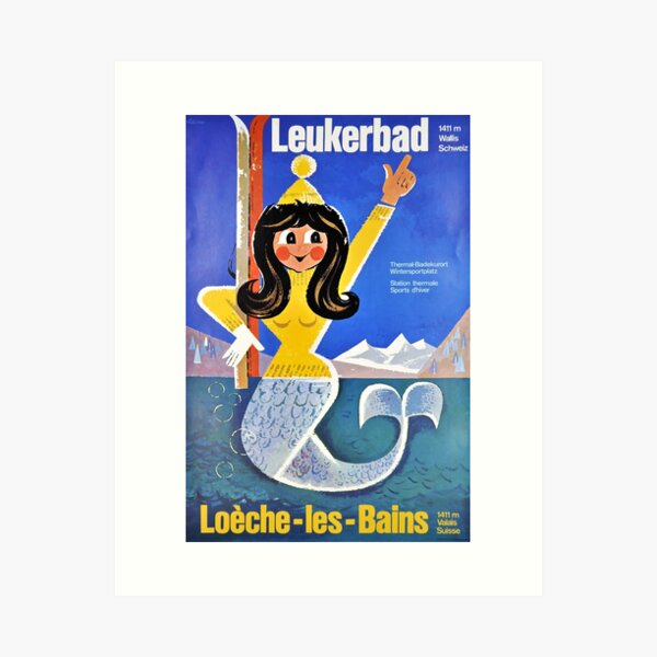 Item preview, Leukerbad, Station thermale, Ski Poster designed and sold by BokeeLee.