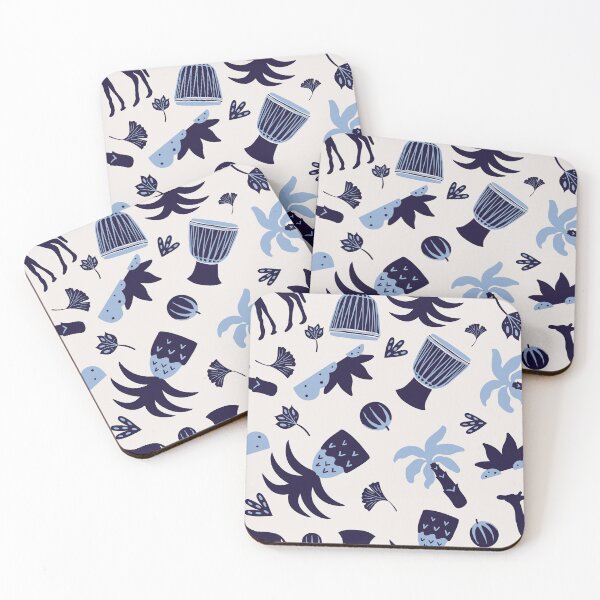 Item preview, Cute safari animals blue giraffe designed and sold by Stikle.