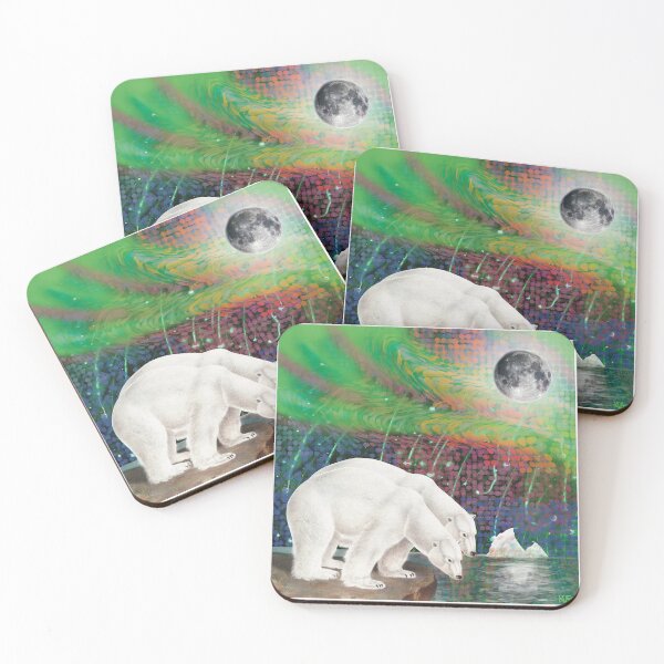 Item preview, Polar Bears under Northern Lights (Aurora Borealis) designed and sold by KateVanFloofno1.
