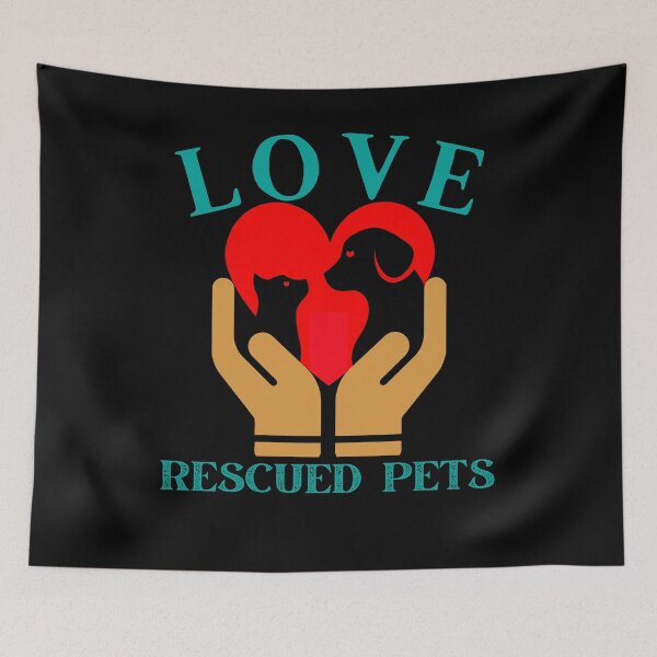 Item preview, Love Rescued Pets Dog Cat  designed and sold by facePale.