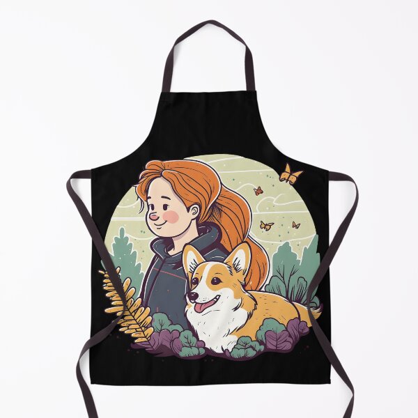 Item preview, Corgi & Girl Cute Pembroke Welsh Corgi Floral Vintage Dog Lover designed and sold by SecretDicer.