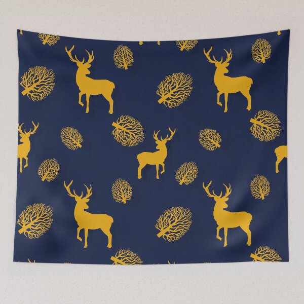 Item preview, Silhouette yellow Deer seamless pattern. designed and sold by Jayjaynaenae.