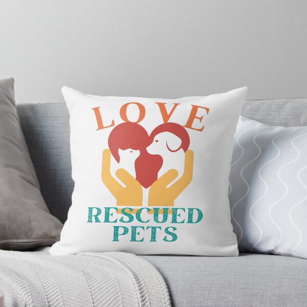 Item preview, Love Rescued Pets Dog Cat Retro Vintage designed and sold by facePale.
