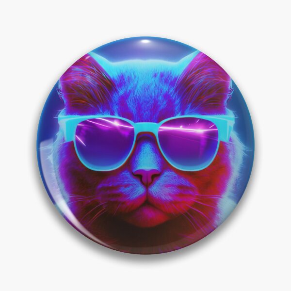 Item preview, 80s Synthwave cyberpunk Cool Cat designed and sold by RESToRAPTOR.