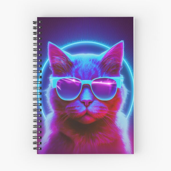 Item preview, 80s Synthwave cyberpunk Cool Cat designed and sold by RESToRAPTOR.