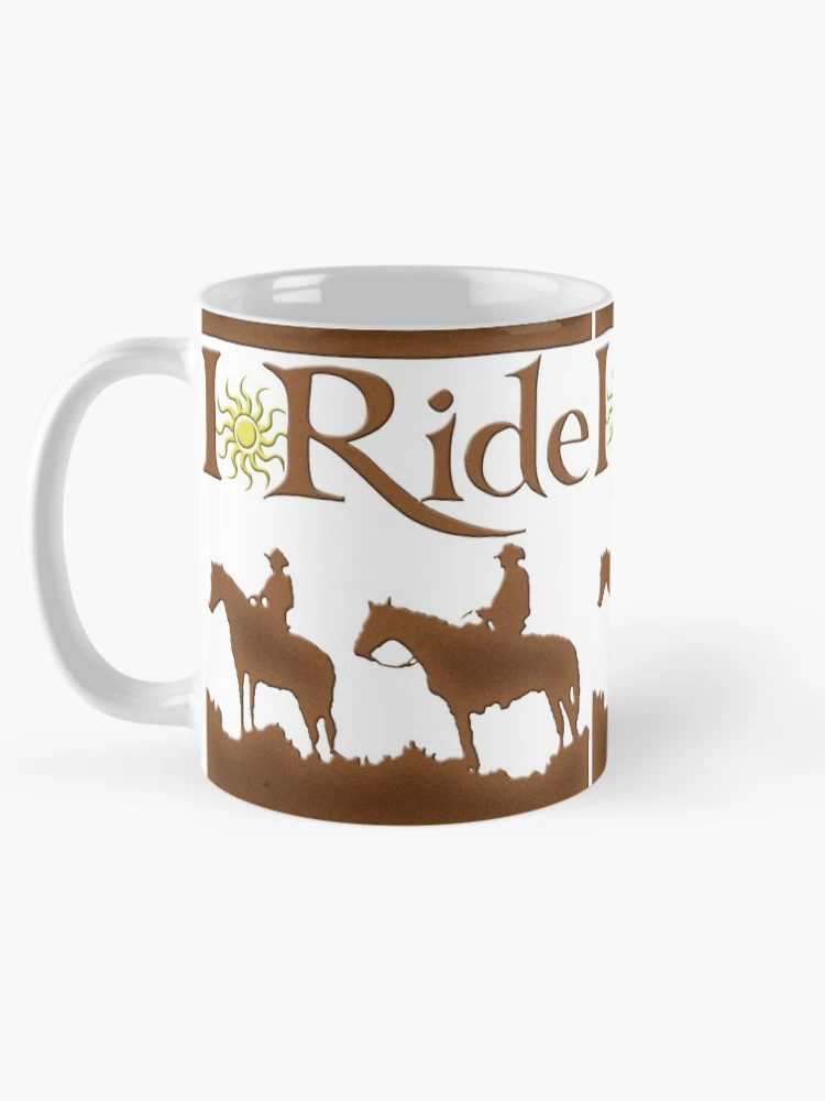 Thumbnail 5 of 6, Coffee Mug, I Ride - Two Trail Riders In Brown designed and sold by Stuffnthingz.