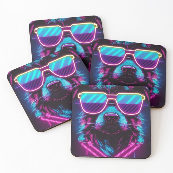 Item preview, 80s Synthwave cyberpunk Cool Dog designed and sold by RESToRAPTOR.