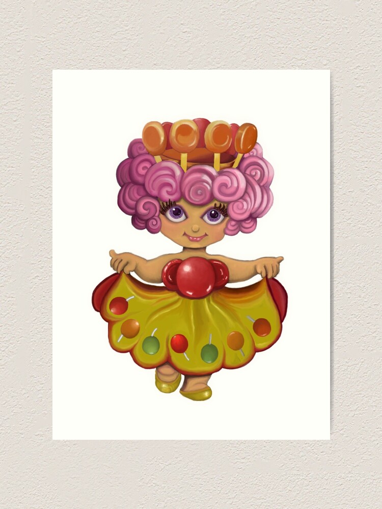 Retro Toys Candy Land Princess Lolly Digital Painting Art Print By Nicoletteabides Redbubble