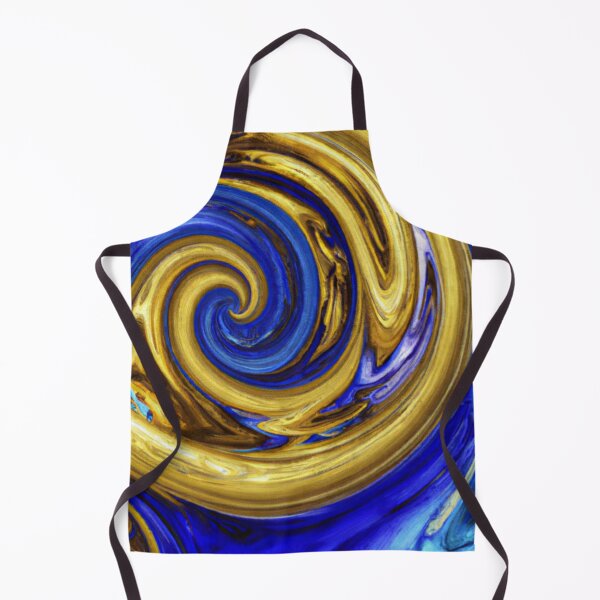 Item preview, Flowing colors of blue and gold designed and sold by The Iconic Minimalist.