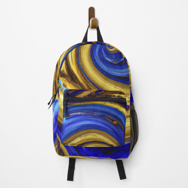 Item preview, Flowing colors of blue and gold designed and sold by The Iconic Minimalist.