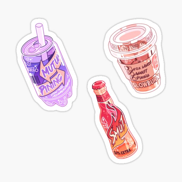 AO3 Tags Bundle - Smut / Mutual Pining / Slowburn Sticker