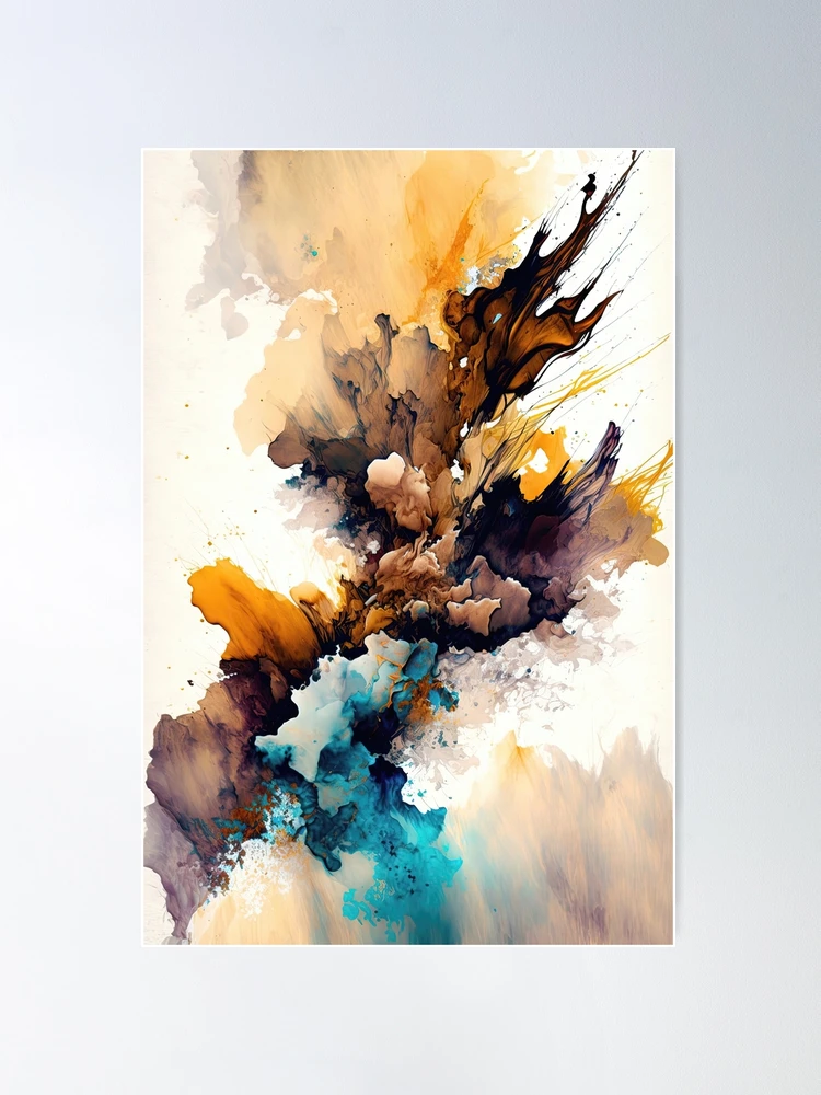 Earthen Bloom - Abstract acrylic ink painting Canvas Print for Sale by  maninthebox1