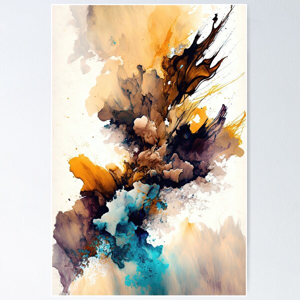 Earthy Symphony: Abstract acrylic ink painting Canvas Print for Sale by  maninthebox1