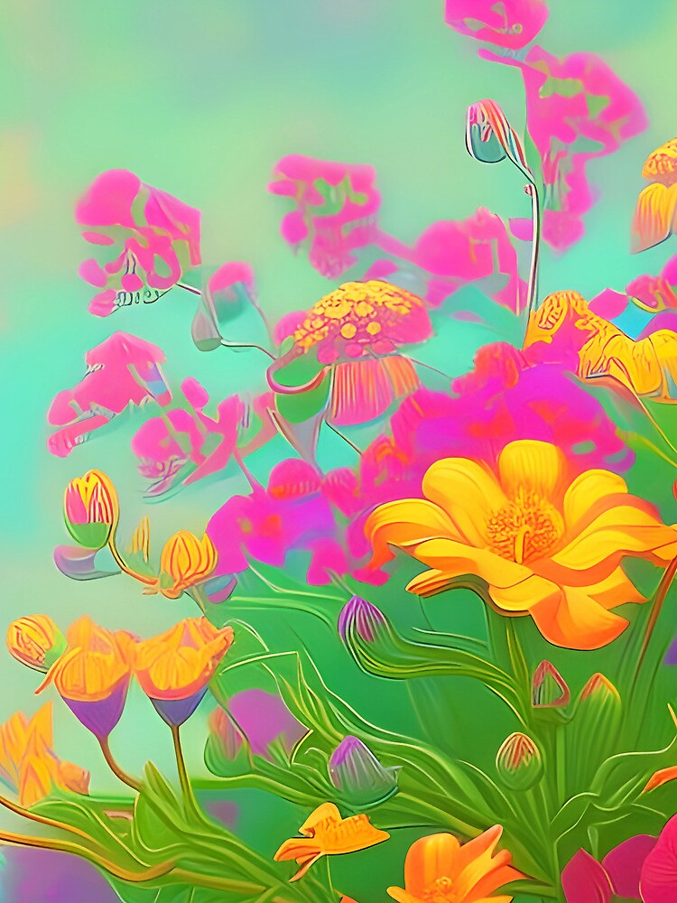 Wild flowers painting