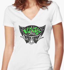 KATY CAT Shirt mit V-Ausschnitt