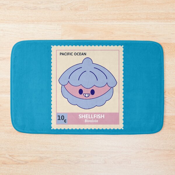 Item preview, Kawaii Cute Smiley Shell, Ocean Stamp Collection designed and sold by vystudio.
