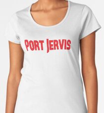 Camiseta premium para mujer New York Me crió / Port Jervis / Ciudad de Port Jervis