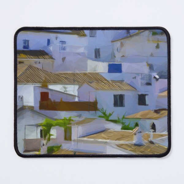 Item preview, Whitewashed Spanish Andalucian village. Comares. Image is made entirely using triangles. designed and sold by janesg.