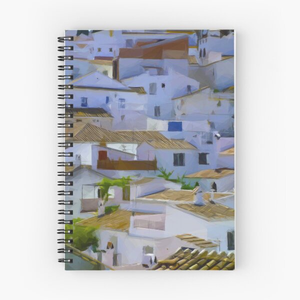 Item preview, Whitewashed Spanish Andalucian village. Comares. Image is made entirely using triangles. designed and sold by janesg.