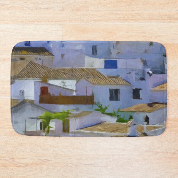 Item preview, Whitewashed Spanish Andalucian village. Comares. Image is made entirely using triangles. designed and sold by janesg.