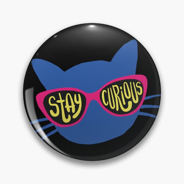 Item preview, Curious Cat (Blue) designed and sold by RanRanDesigns.