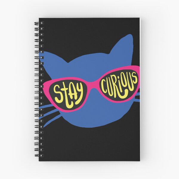Item preview, Curious Cat (Blue) designed and sold by RanRanDesigns.