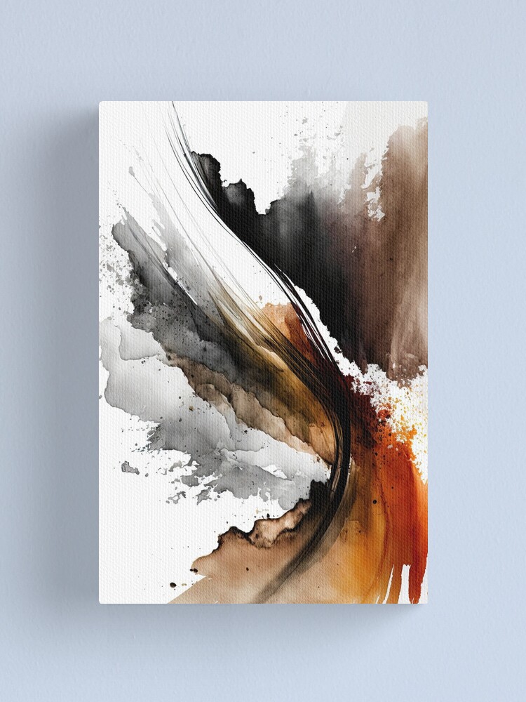 Earthen Bloom - Abstract acrylic ink painting Canvas Print for Sale by  maninthebox1