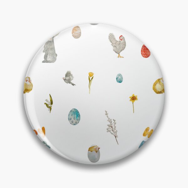 Item preview, Happy Easter title rabbit egg watercolor pattern designed and sold by Yana Mustafina | Boho Soulful Designs.
