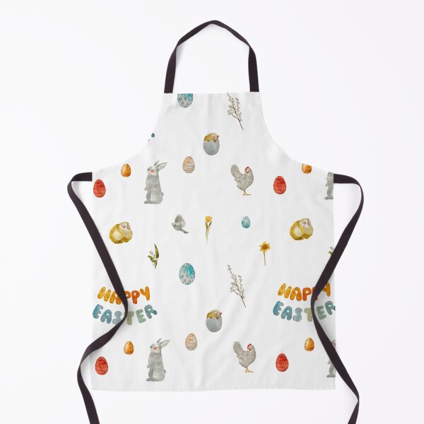 Item preview, Happy Easter title rabbit egg watercolor pattern designed and sold by Yana Mustafina | Boho Soulful Designs.